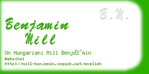 benjamin mill business card